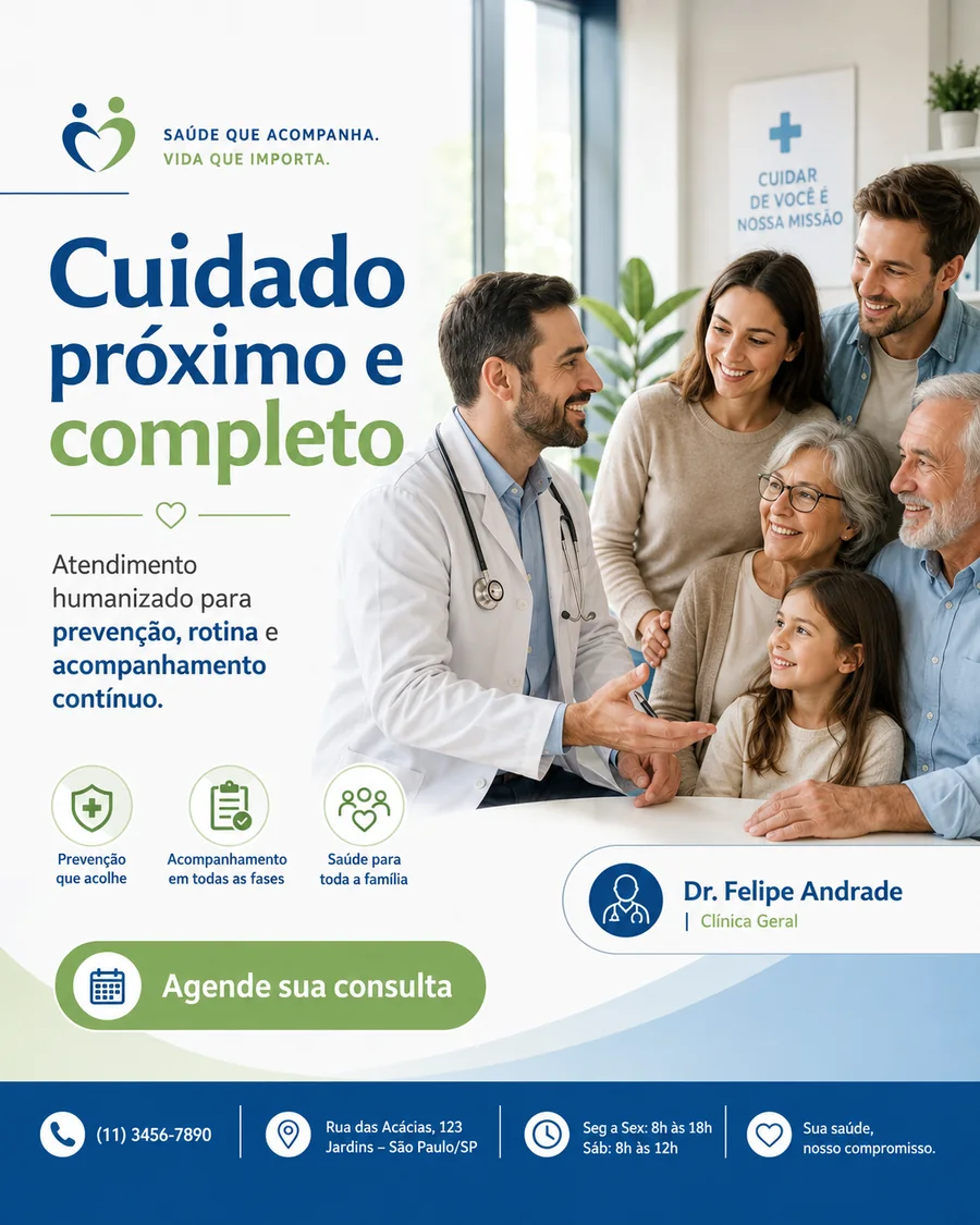 Post de Instagram para médico